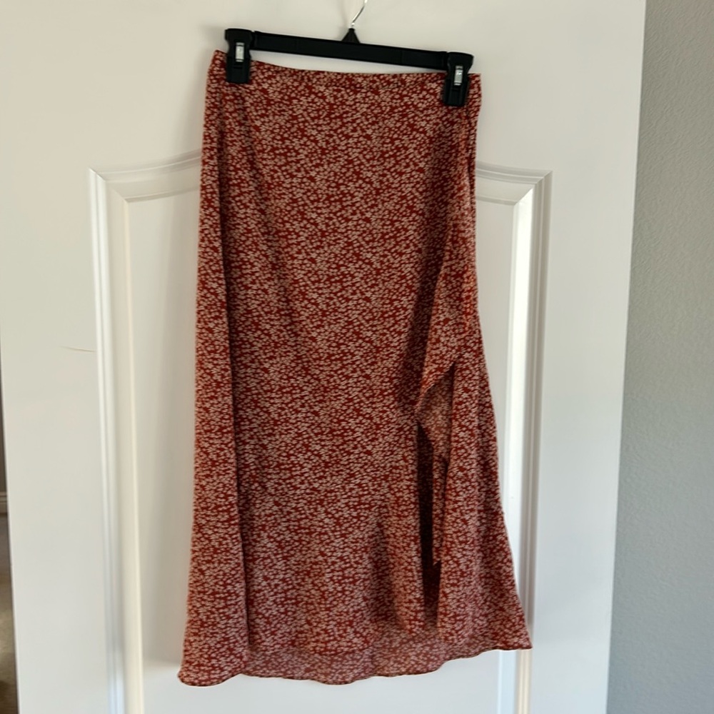 long floaty skirt with slit